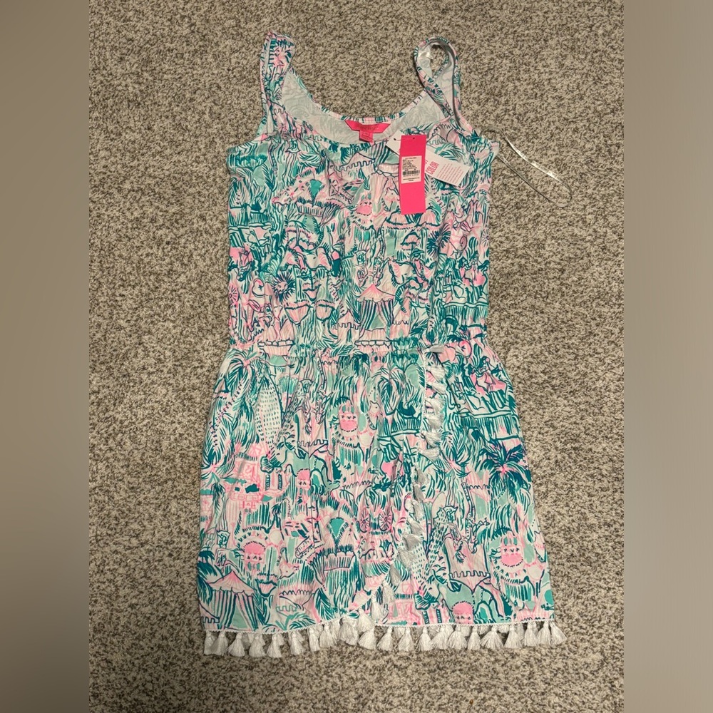 NWT Lilly Pulitzer Colorful Camelflage Jarrett Romper Size M